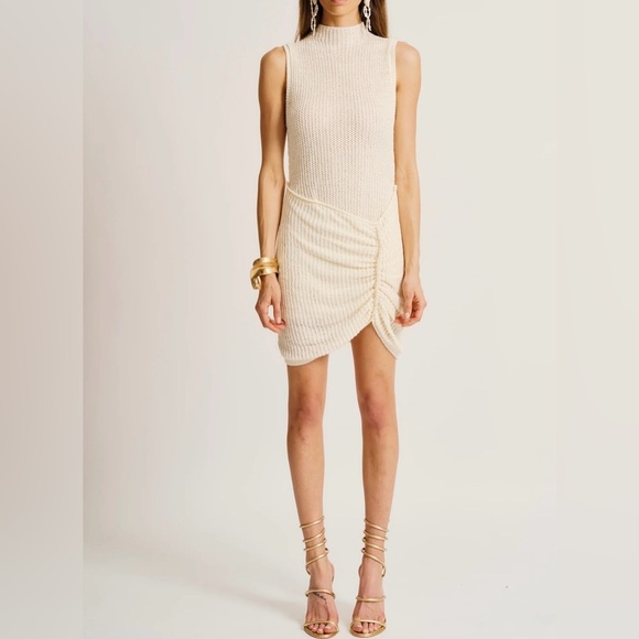 Torn by Ronny Kobo Kate Sleeveless Seashell Textured Knit Mini Dress  Medium - Picture 1 of 8